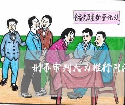 刑事审判大力推行司法公开 刑事审判大力推行司法公开