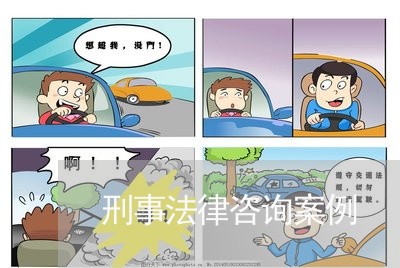 刑事法律咨询案例 刑事法律咨询案例