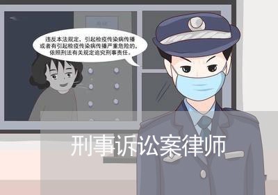 刑事诉讼案律师 刑事诉讼案律师