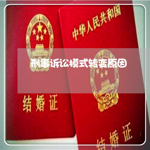 刑事诉讼模式转变原因