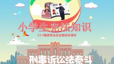 刑事诉讼法泰斗 刑事诉讼法泰斗