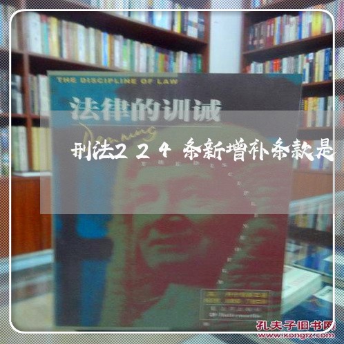 刑法224条新增补条款是