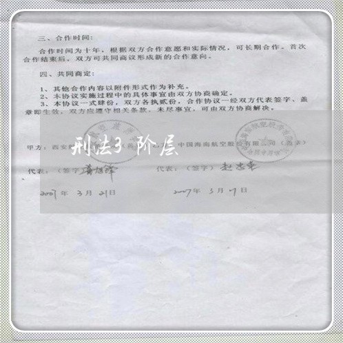 刑法3阶层 刑法3阶层