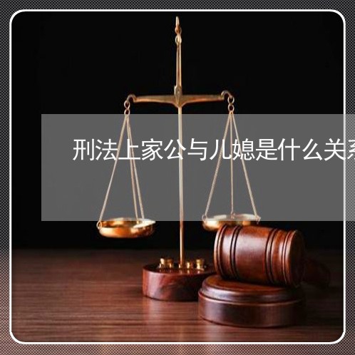 刑法上家公与儿媳是什么关系