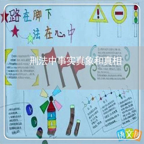 刑法中事实真象和真相 刑法中事实真象和真相