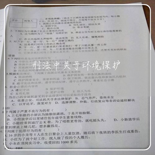 刑法中关于环境保护