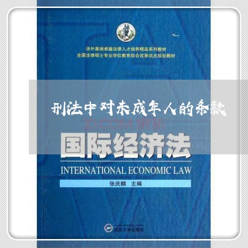 刑法中对未成年人的条款 刑法中对未成年人的条款