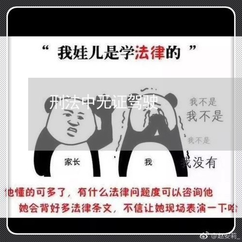 刑法中无证驾驶