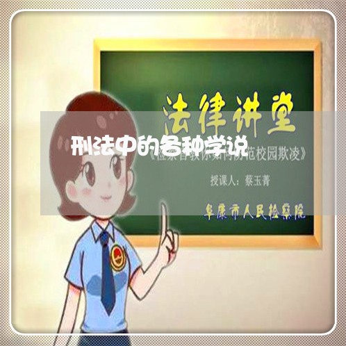 刑法中的各种学说 刑法中的各种学说