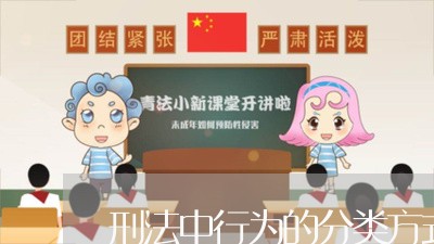 刑法中行为的分类方式