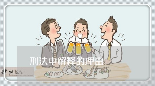 刑法中解释的理由