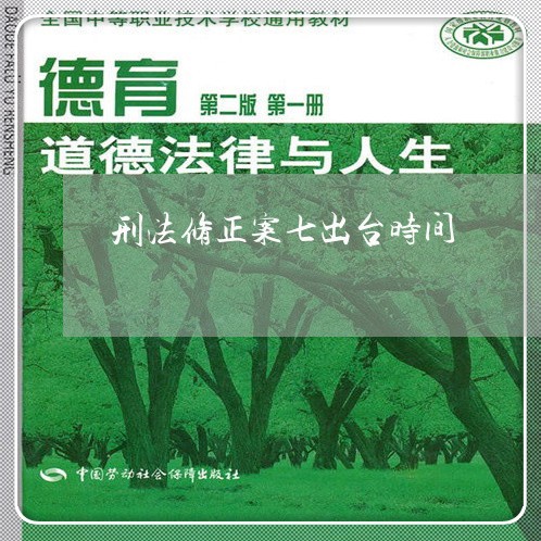 刑法修正案七出台时间 刑法修正案七出台时间