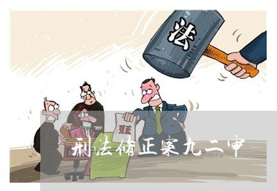 刑法修正案九二审