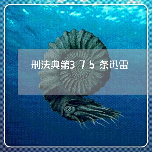 刑法典第375条迅雷