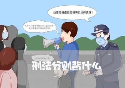 刑法分则背什么