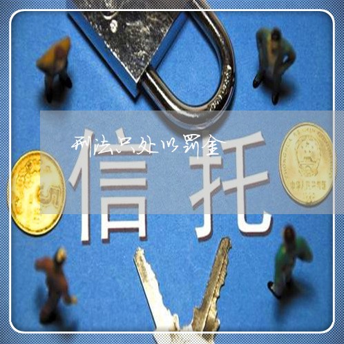 刑法只处以罚金