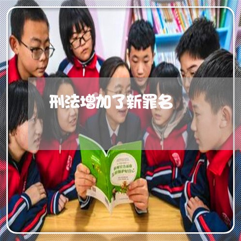 刑法增加了新罪名