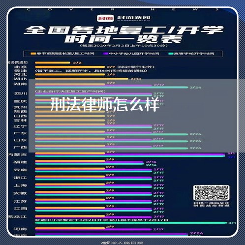 刑法律师怎么样 刑法律师怎么样