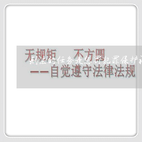 刑法的任务是惩罚犯罪保护社会