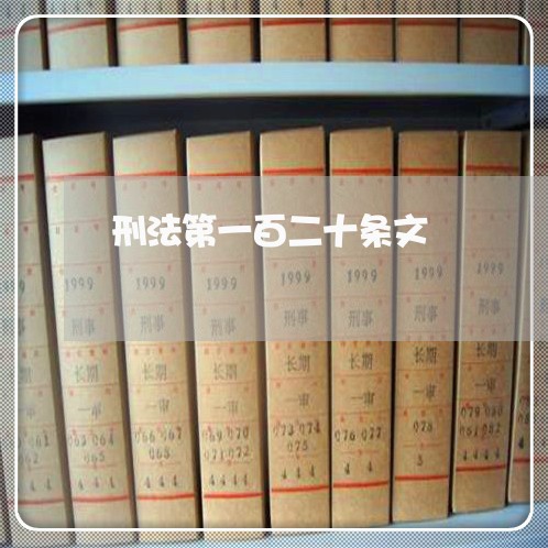 刑法第一百二十条文 刑法第一百二十条文