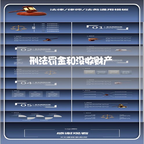 刑法罚金和没收财产