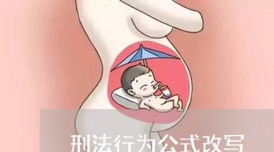 刑法行为公式改写