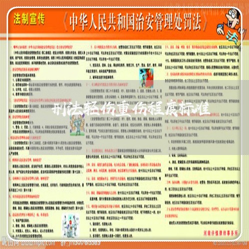刑法轻伤重伤程度标准 刑法轻伤重伤程度标准