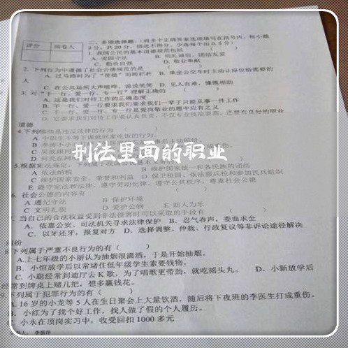 刑法里面的职业