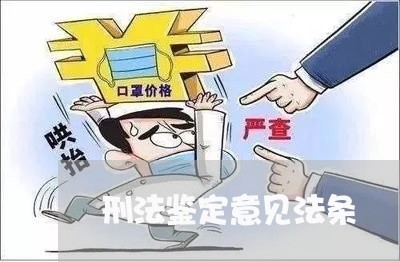 刑法鉴定意见法条