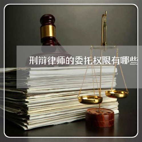 刑辩律师的委托权限有哪些/2023060242793