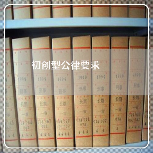 初创型公律要求