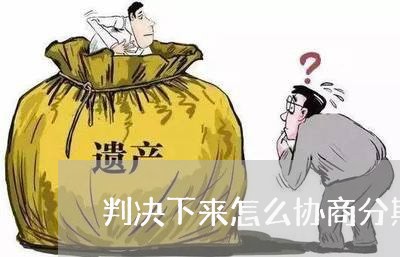 判决下来怎么协商分期还款/2023110973827