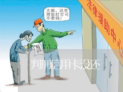 判刑信用卡没还/2023110695938