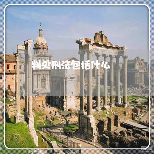 判处刑法包括什么
