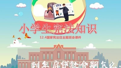 到年底贷款逾期怎么办信用卡/2023032495926