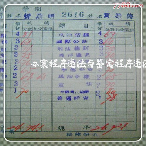办案程序违法与鉴定程序违法