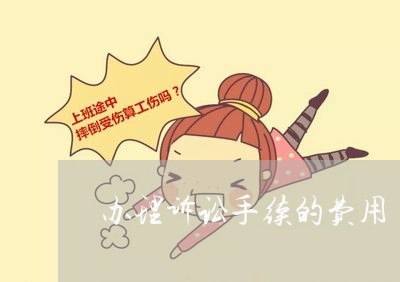 办理诉讼手续的费用