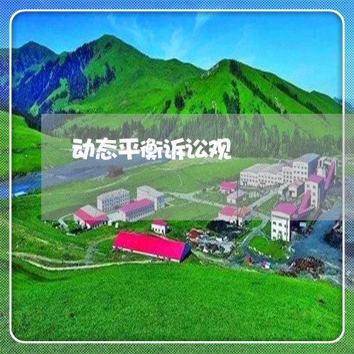 动态平衡诉讼观 动态平衡诉讼观