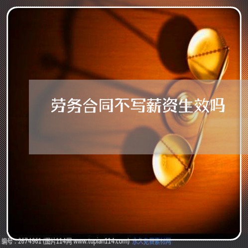 劳务合同不写薪资生效吗/2023022671584 劳务合同不写薪资生效吗/2023022671584