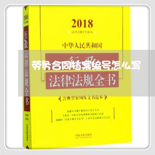 劳务合同档案编号怎么写/2023041253694