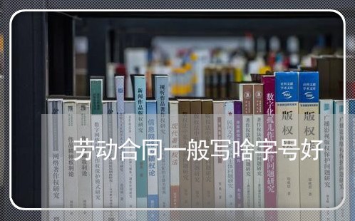 劳动合同一般写啥字号好/2023061877269