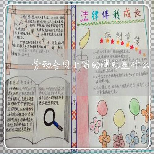 劳动合同上写的津贴是什么/2023060382804