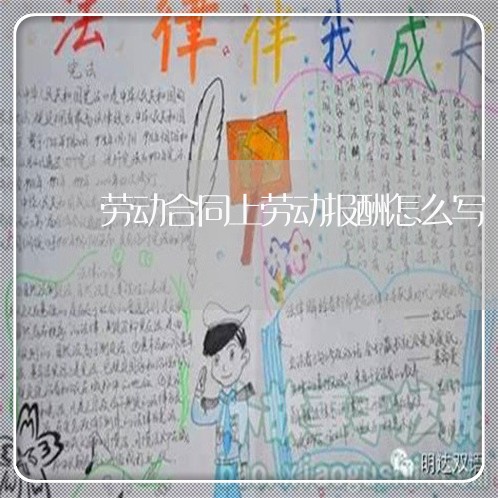 劳动合同上劳动报酬怎么写/2023060369393