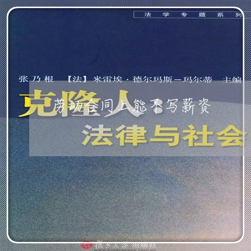 劳动合同上能不写薪资/2023041140582