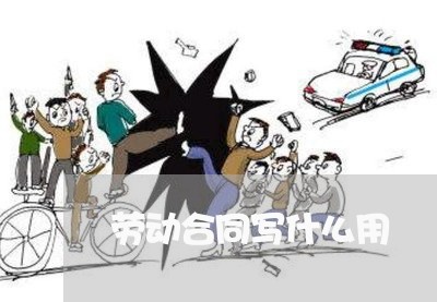 劳动合同写什么用/2023011673804 劳动合同写什么用/2023011673804