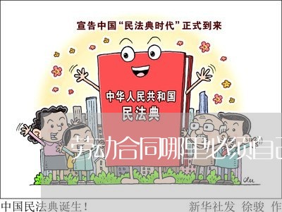 劳动合同哪里必须自己写 劳动合同哪里必须自己写
