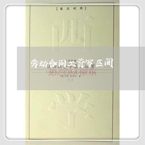 劳动合同工资写区间/2023042386916