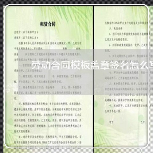 劳动合同模板盖章签名怎么写/2023030384016