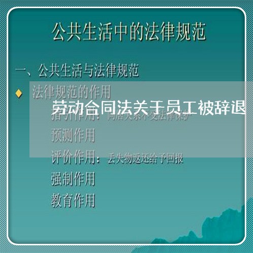 劳动合同法关于员工被辞退