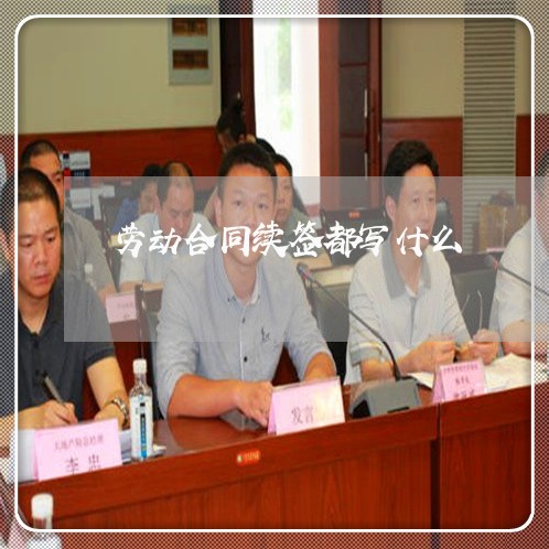 劳动合同续签都写什么/2023041316928